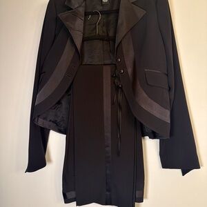 Arden B Chic Black and Gray Blazer Set